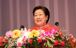 来日された韓鶴子女史