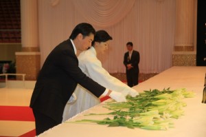 文國進 財団理事長による参拝のようす