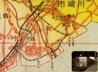横浜・鶴見の造船所と川崎の製鉄所の位置