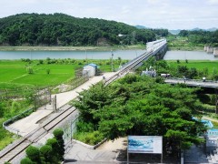 現在の臨津江と自由の橋