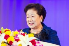 中部大会でメッセージを語る韓鶴子総裁