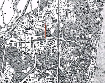 1939年の平壌地図－文先生の伝道中心地、景昌里（クリックで拡大表示）